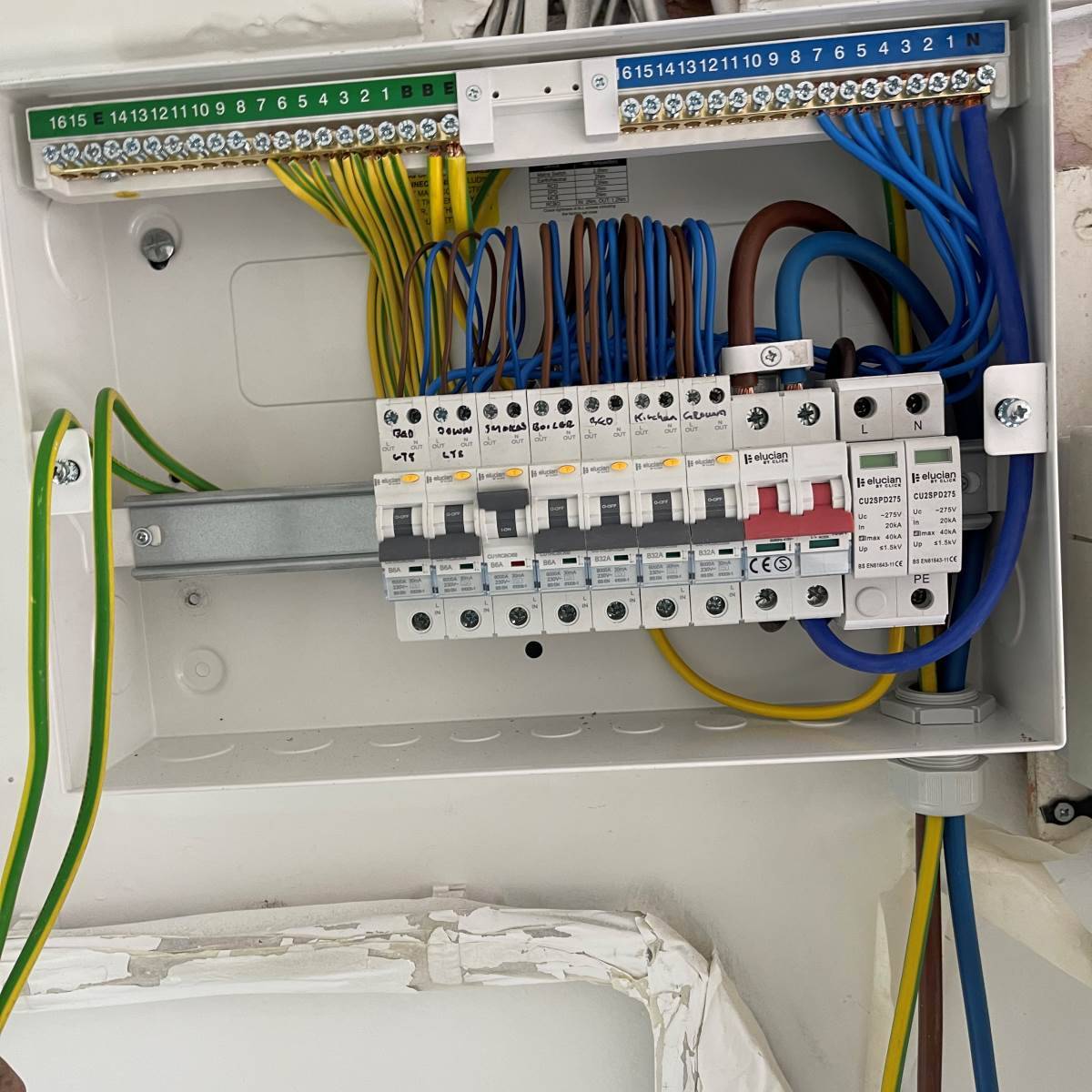 Professional consumer unit installation by DS Electrical