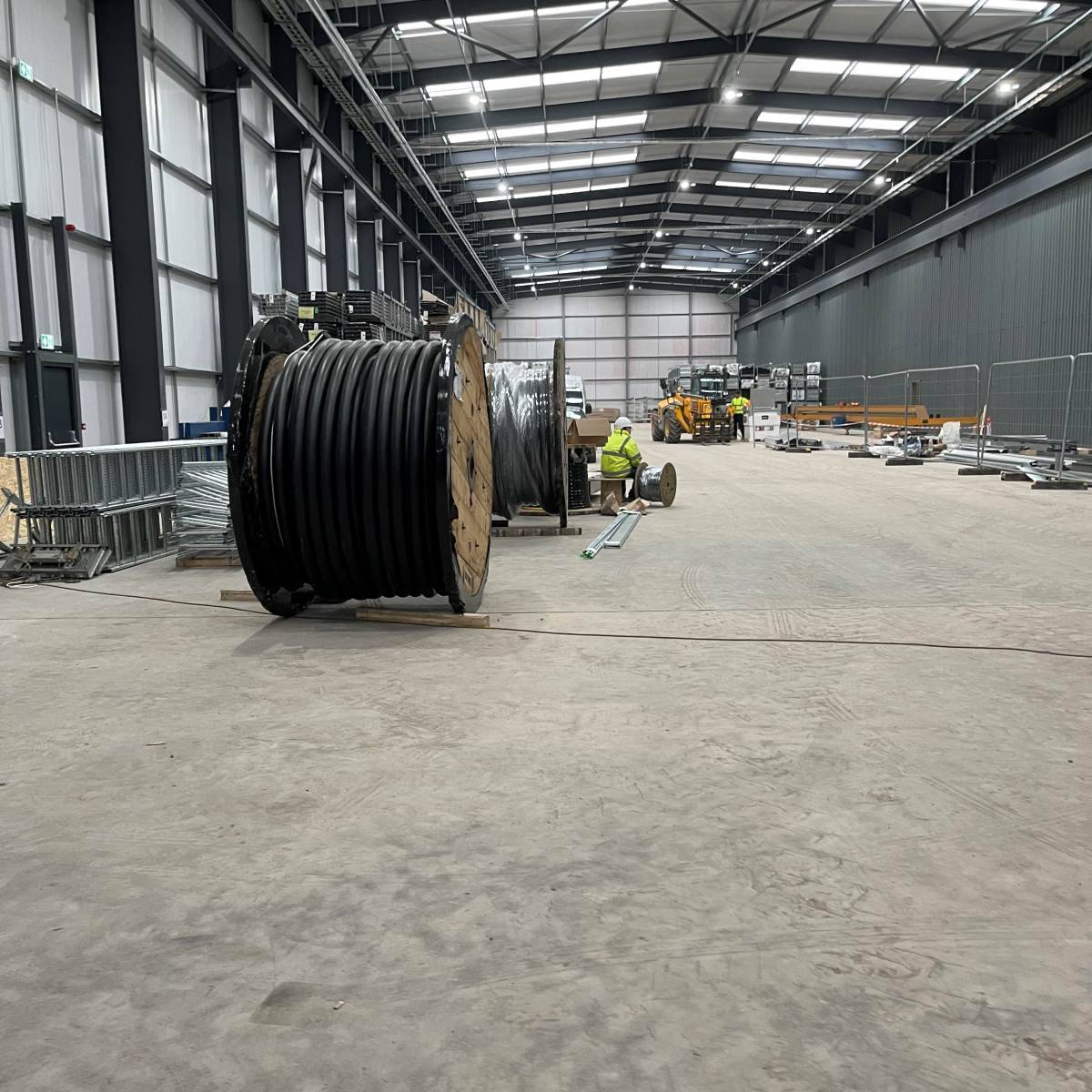 Industrial power distribution and cable tray installation