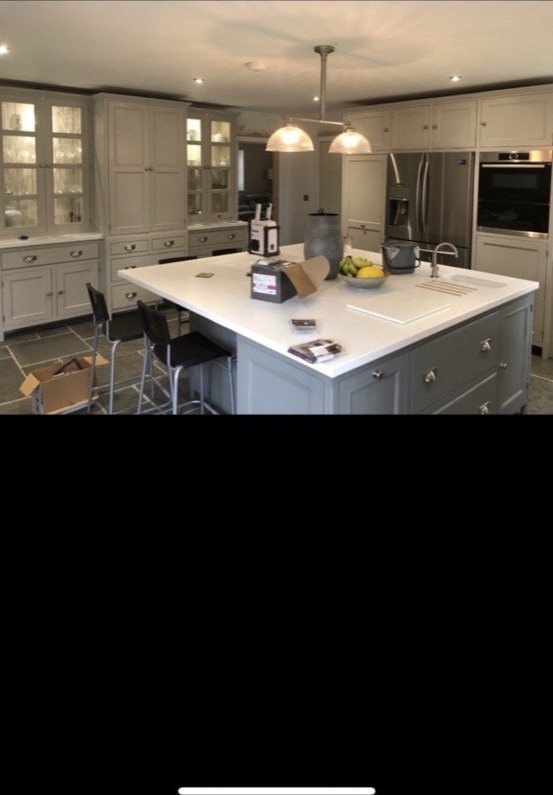 Luxury kitchen with island and twin pendant lights
