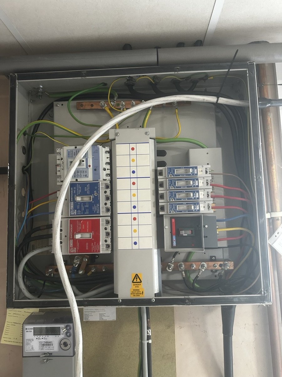 Three-phase distribution board installed by DS Electrical